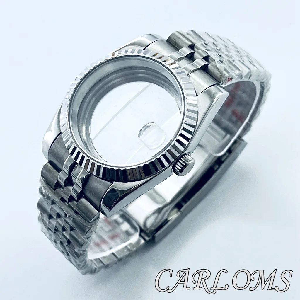 Top Watch Parts Silver 36mm 40mm ETA2824 PT5000 NH34 NH35 NH36 NH70 NH72 4R35 Watch Case With Sapphire Glass 10ATM Waterproof