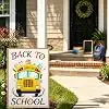 Back to School Bus Garden Flag for Outside 12x18 Inch Double Sided School First Day Flag Vertical Classroom Yard Flags for O jjp