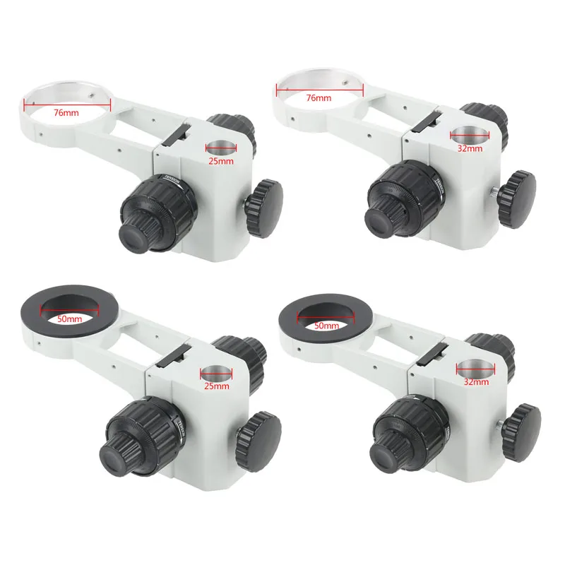 

76mm 50mm Trinocular/Binocular Stereo Microscope Focusing Holder 25mm/32mm Diameter Install Hole Fine Adjustment Gear Bracket