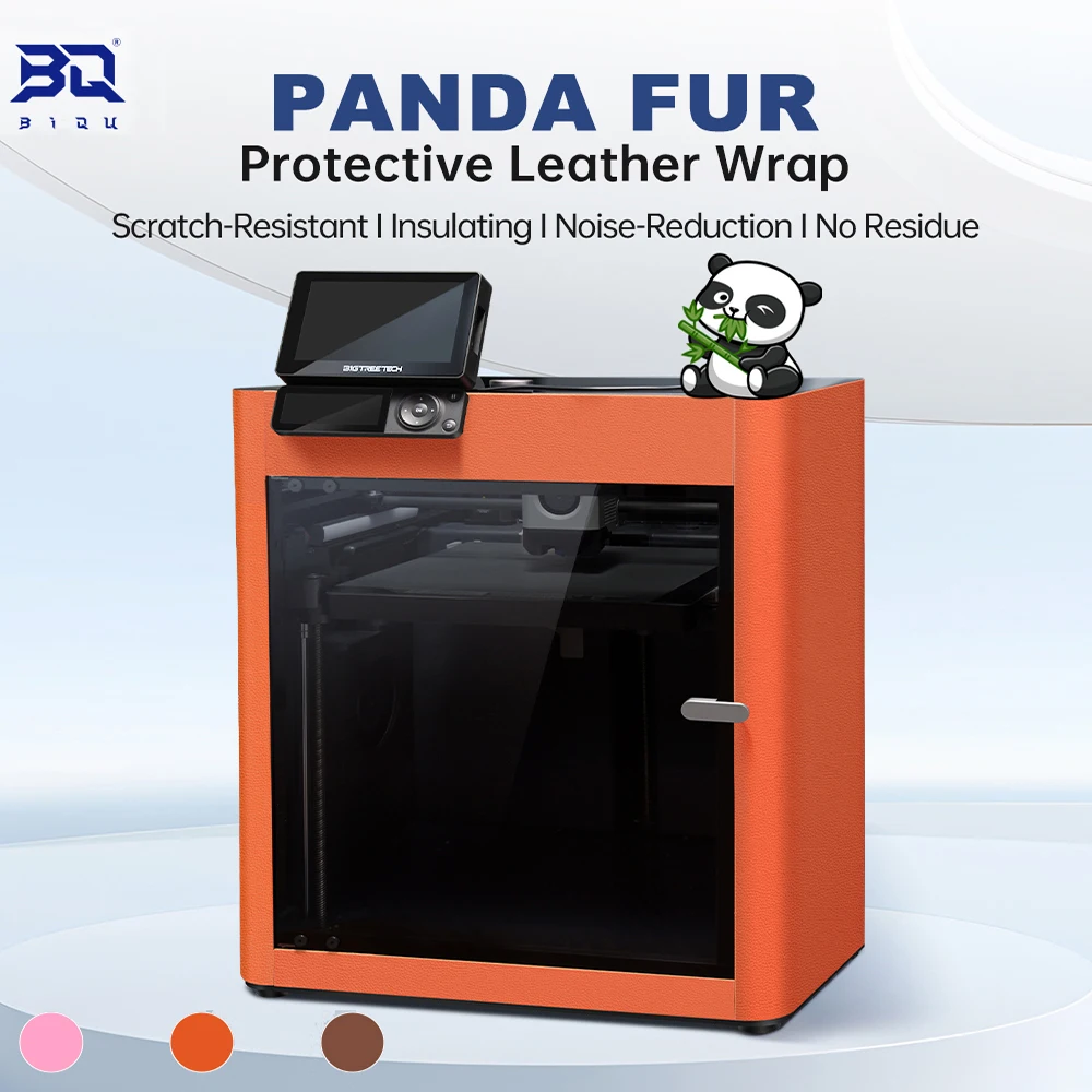 

BIGTREETECH Panda Fur PU Leather for Bambulab X1C P1S Stickers Anti scratch Noise reduction Leaves No Residue 3D Printer Parts
