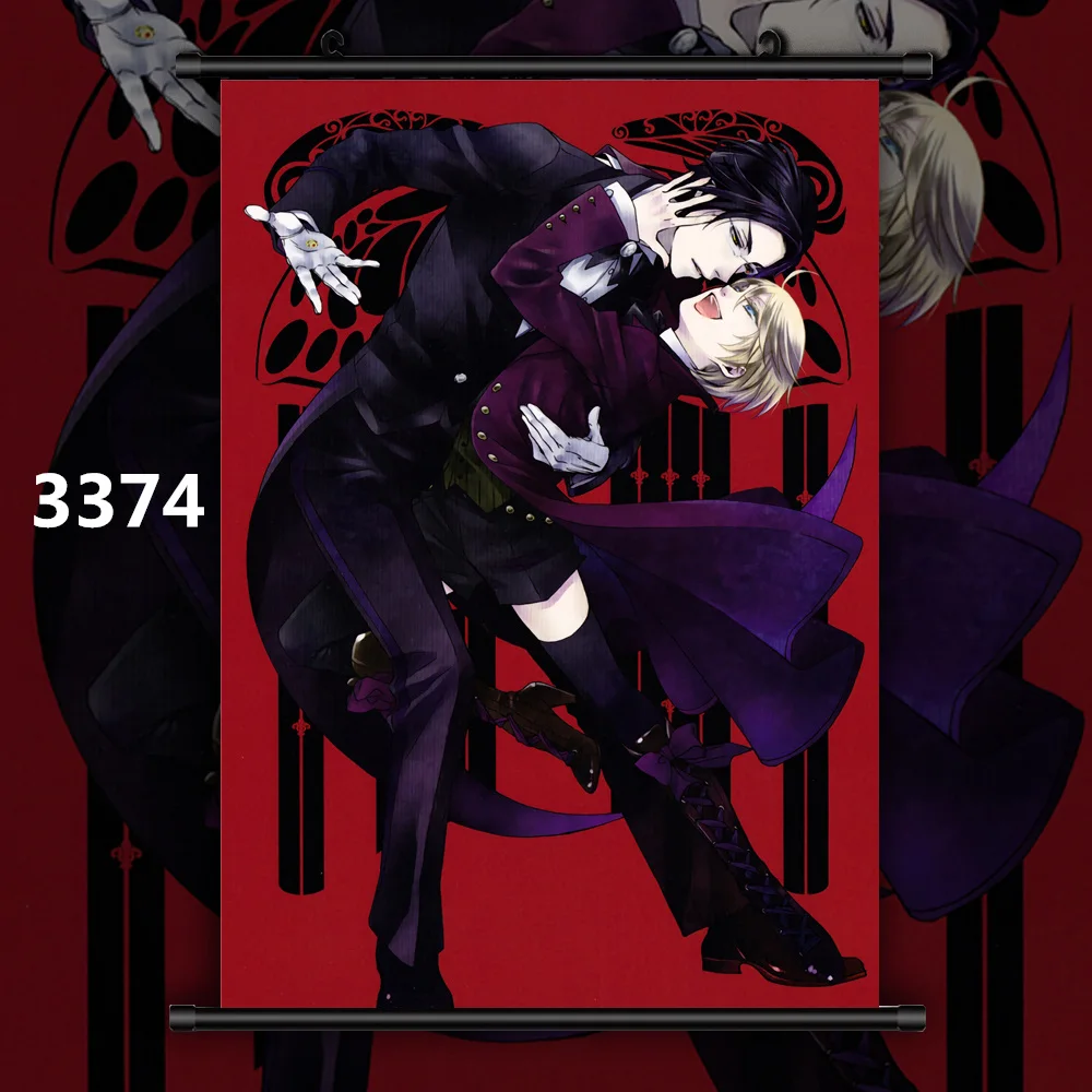 Canvas Painting Print Pictures Black Butler Alois Trancy X Faustus Claude Anime Manga Wall Art Living Room Home Decor No Frame