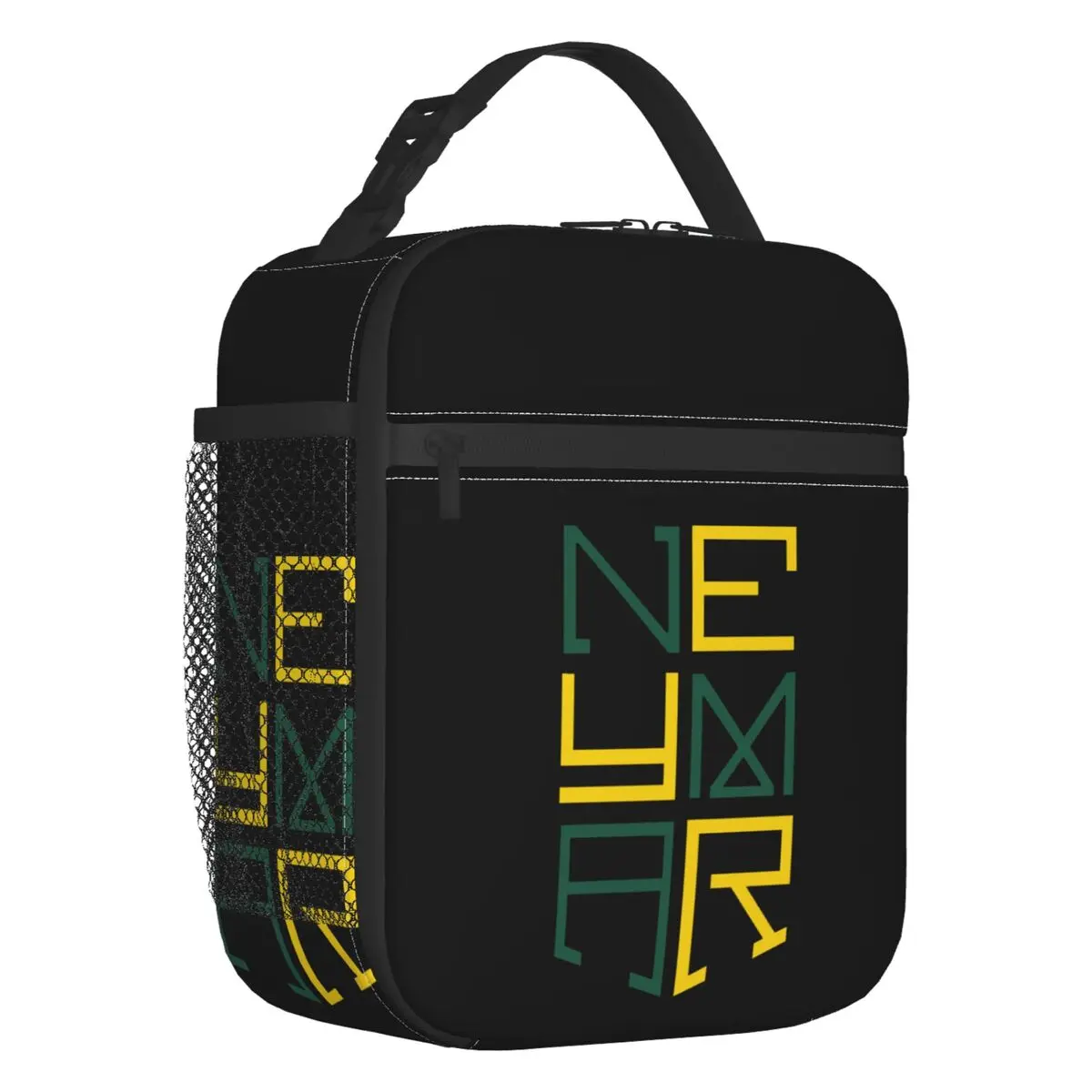 Custom Neymar JR Football Insulated Lunch Bag for Women Portable Soccer Thermal Cooler Bento Box Beach Camping Travel