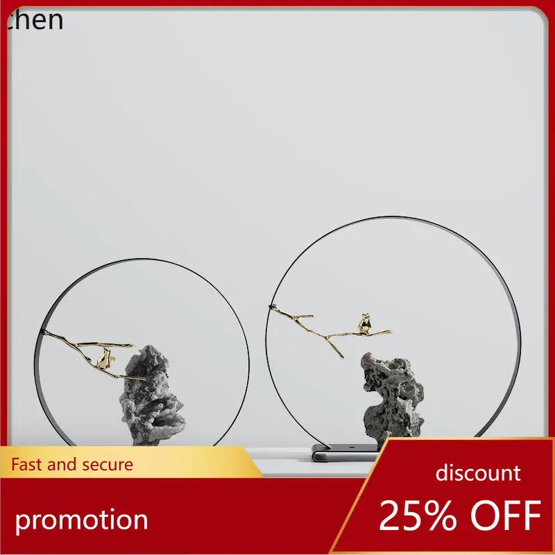 Zml new chinese style creative rockery micro landscape - decorative ornament for office, study, hotel, and sales center hallways