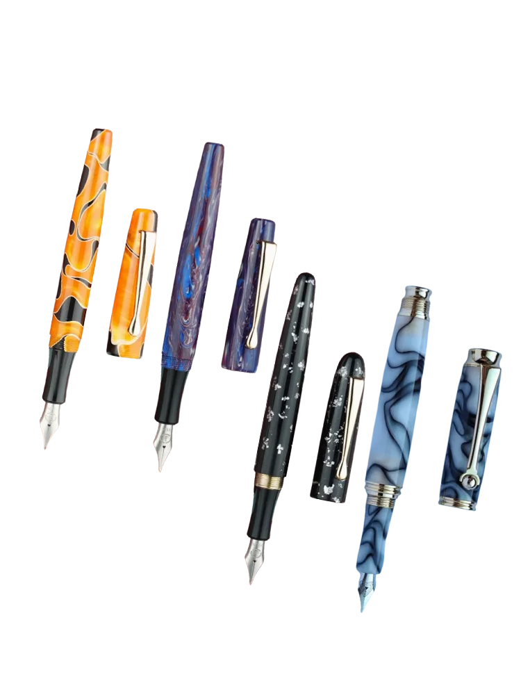 YanFeng 812 resin Fountain Pen with Hand-Polished No.26 Alloy Flex Nib - Schmidt Feed, No-Leak Patent Smooth Writing stationery