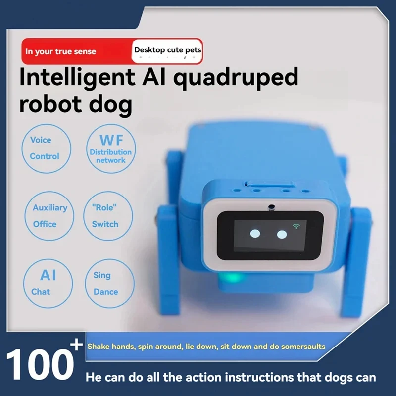 New 2026 ABVO-ESP32 C3 Servo AI Voice Chat Robot ESP32-Hi Mechanical Dog Development Board Supports Deepseek Xiaozhi