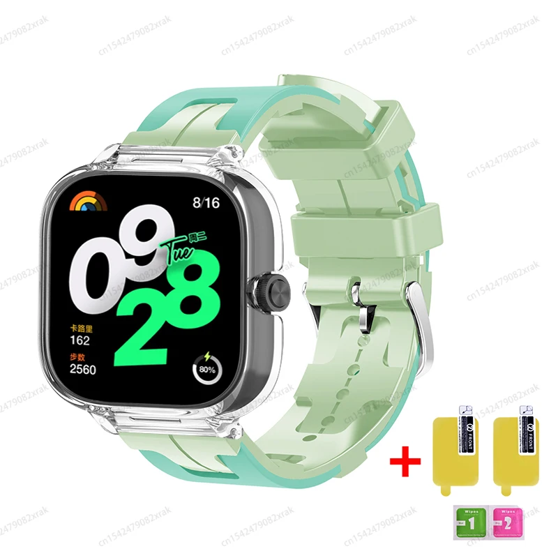 Watchband+Case For Redmi Watch 4 3 2 1 Bracelet Sport silicone Wristband Wriststrap Watch 3 Active Replacement Smart Accessories