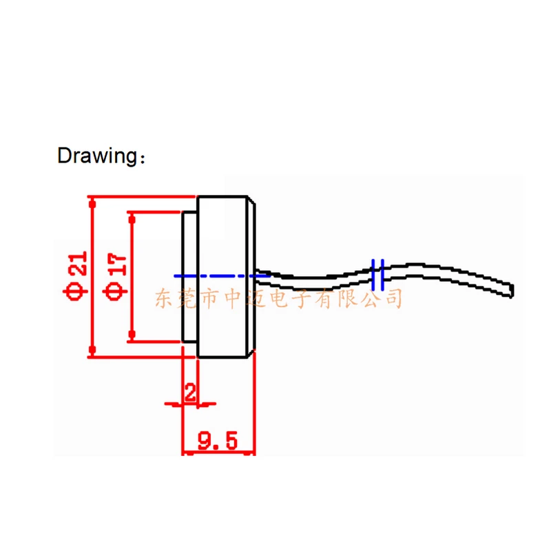 21mm Diameter 1MHz Frequency Ultrasonic Flowmeter Sensor