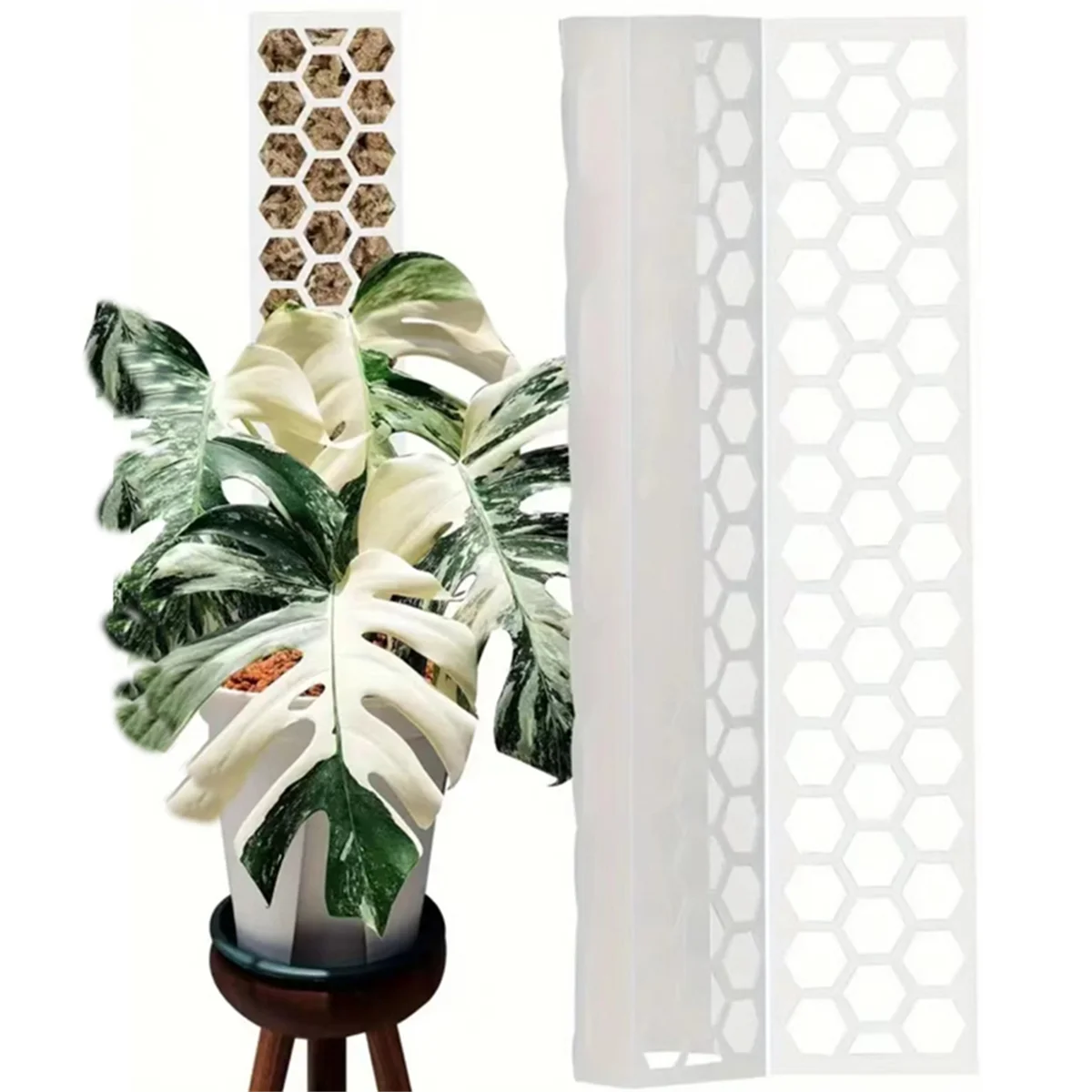 DIY Modular Plastic Moss Pole for Monstera and Climbing Plants Indoor Plant Support for Healthy Growth