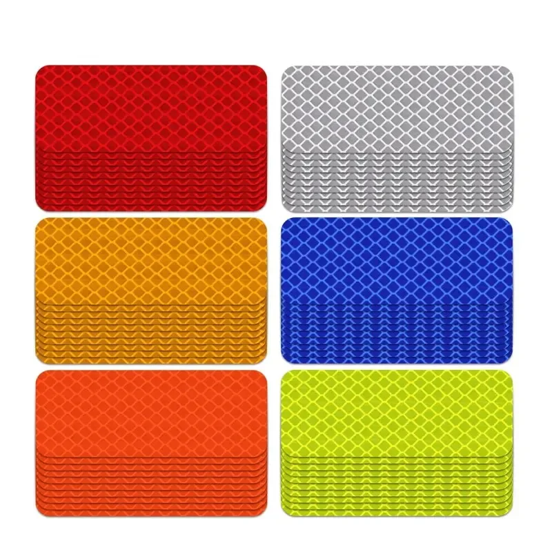 10 pz 3*8 cm Paraurti Auto Adesivi Riflettenti Striscia di Avvertimento Riflettente Nastro Riflettore Sicuro Decalcomanie Avvertimento di Sicurezza