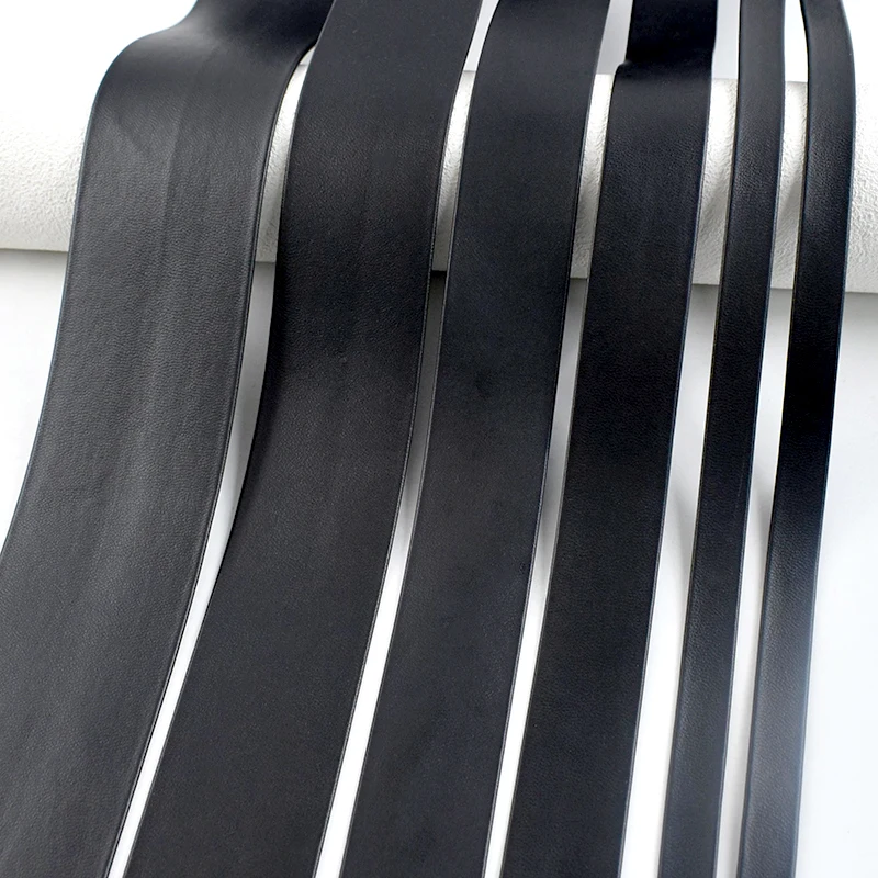 

5/10M Meetee Black Leather Ribbon Band 3-50mm PU Soft Webbing Tape Clothes Belt Necklace Jewelry Decor Webbings Sewing Trimmings