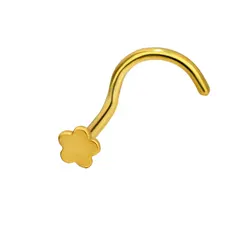 1Piece New 20G Stainless Steel Flower Star Tiny Small Nose Rings 0.8mm L Shape Nose Studs for Women Nose Piercing Body Jewelry