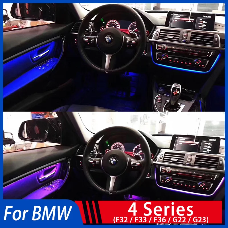 

For BMW 4 Series F32/F33/F36/G22/G23/G24 9 Colors Lightings Car Decorative Auto Ambient Light Led Strip Tuning Car Accessories
