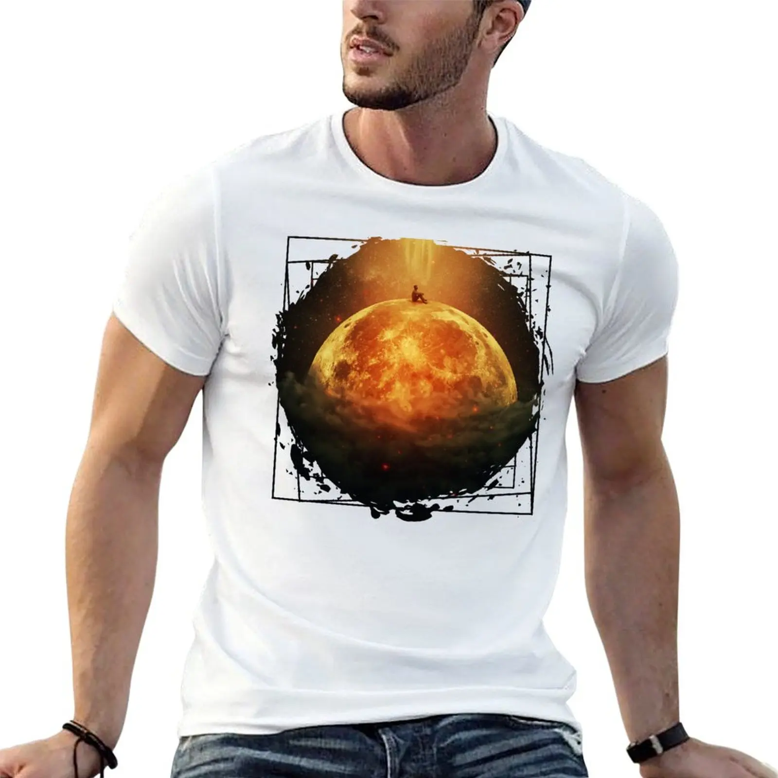 Solitary on my own satellite T-Shirt graphic t shirt vintage summer clothes Blouse cheap stuff Short sleeve tee men