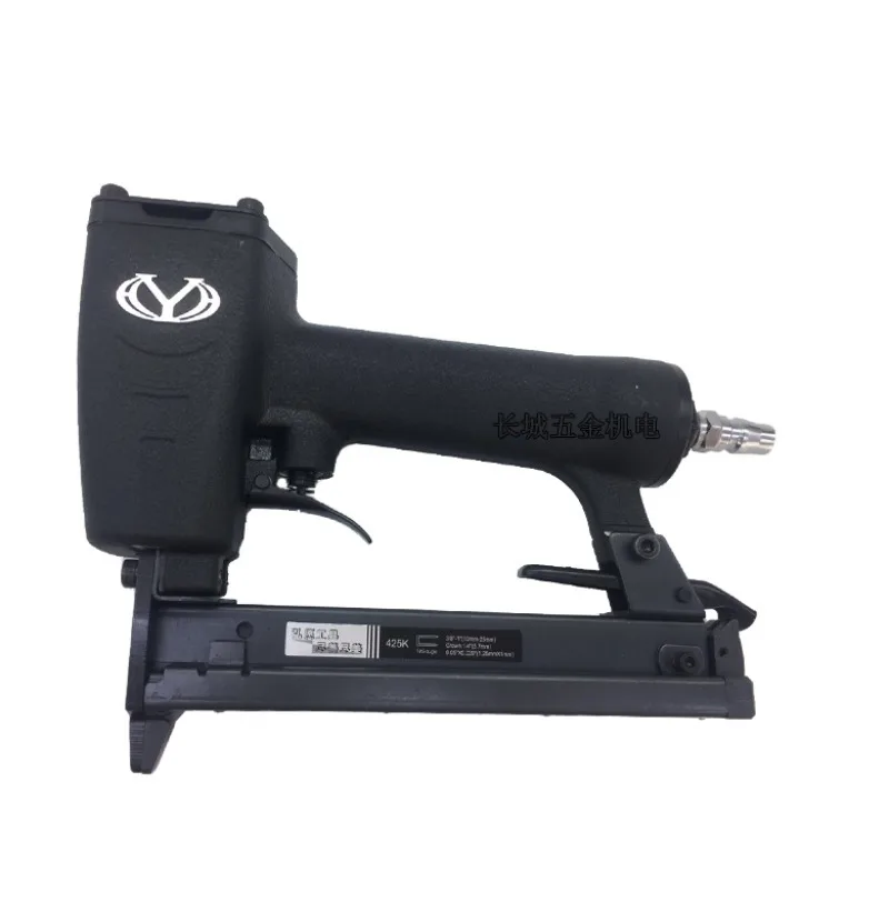425K Pneumatic Nail Gun Woodworking Iron Woven Rattan Furniture Aluminum Tube 6MM Narrow Crown Stapler Rivet Tool 10-25MM Nail