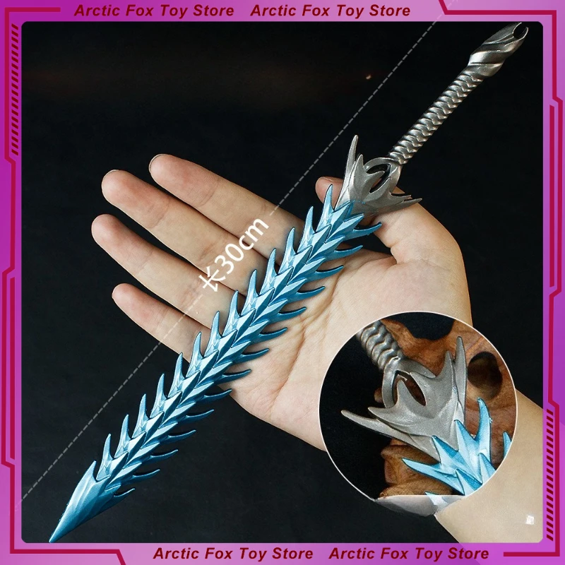 30cm 새로운 Nezha 애니메이션 주변 크래킹 채찍 금속 모델 장면 소품 데스크탑 장식 장식품 소년 생일 선물 완구