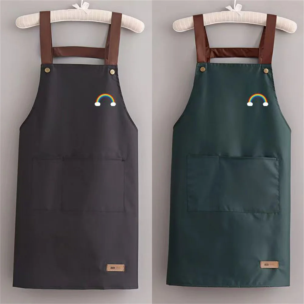 Resistant Dirt Apron Waterproof Oil Resistant Household Cooking Fashion Coffee Apron Adult Work Clothes Kitchen Accessories