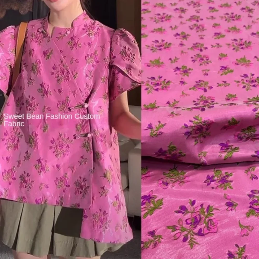 

Жаккардовая парчовая ткань, волнистая пряжа, окрашенная дизайнерская одежда, ткань для шитья по метрам, полиэфирный материал «сделай сам»