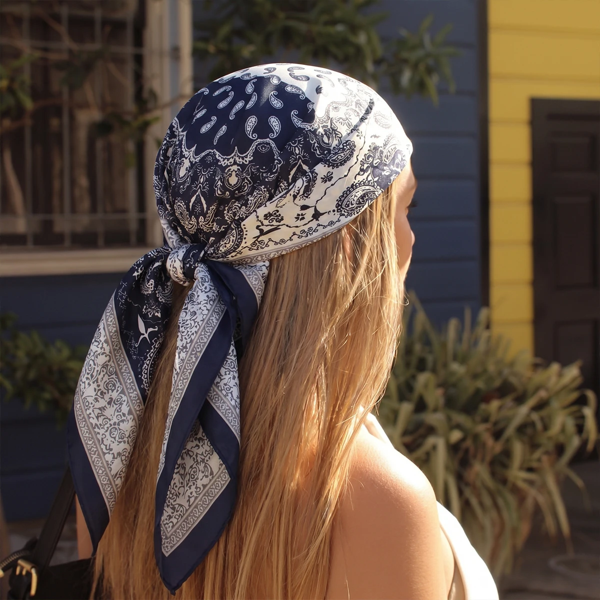 2026 Silk Scarf 90cm Luxury Br - Face Scarf Mask review and price