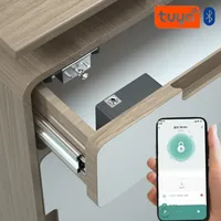 Tuya Smart Cabinet Door Lock Keyless Invisible Electronic Lock IC Card App Unlock Cabinet Locker Furniture Drawer Smart Locks