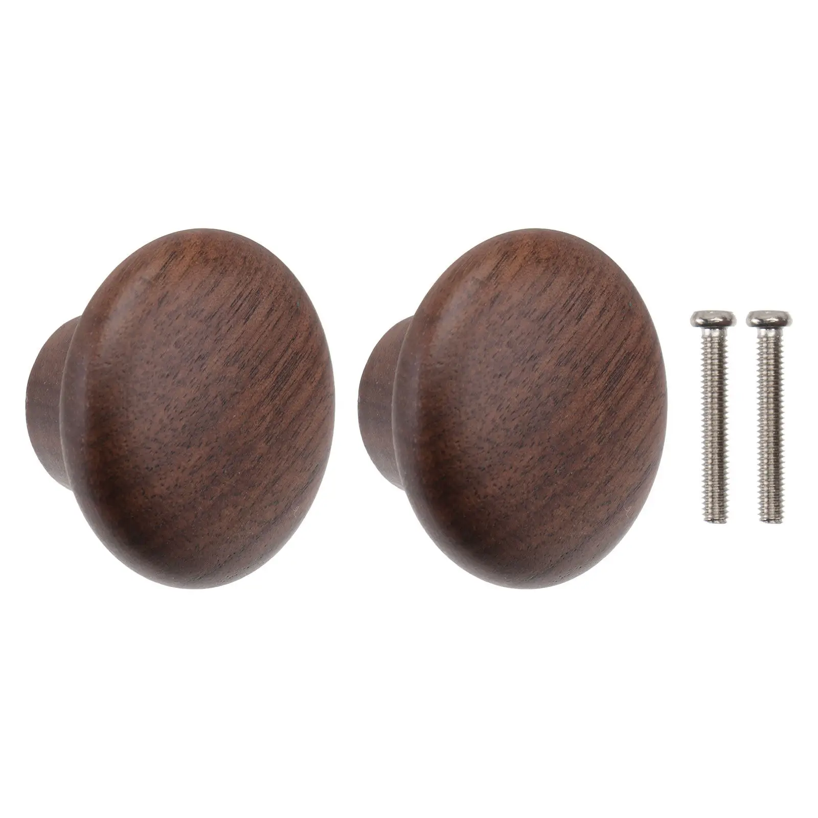 Solid Wood Cabinet Knobs 2Pcs Natural Grain Drawer Pulls for Wardrobe Cupboard Shoe Cabinet Door