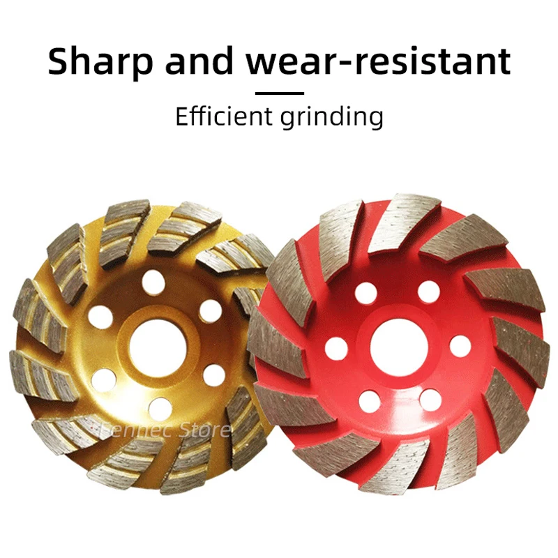 Diamond Grinding Wheels Heavy Duty Turbo Row Diamond Cup Grinding Wheel Angle Grinder Disc for Granite Marble Masonry Concrete