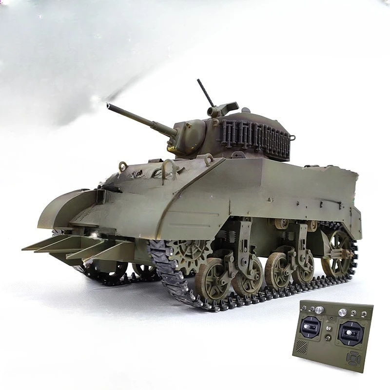 

M5A1 tank smoke belt telescopic simulation remote control model boy toy