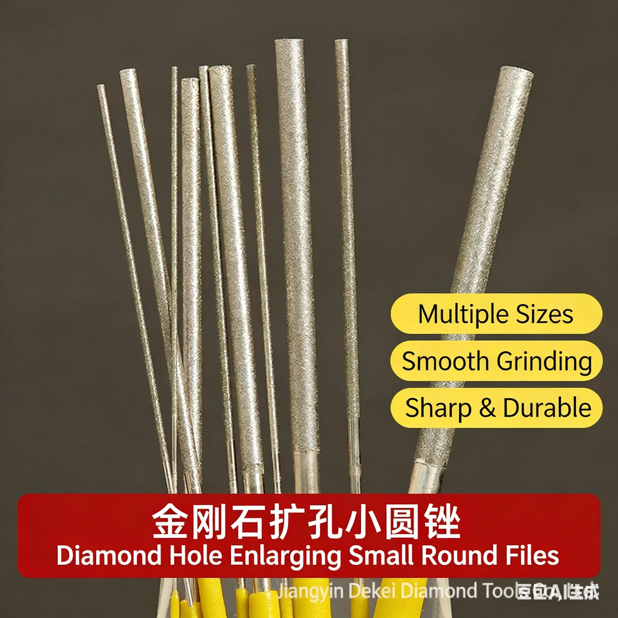 1mm Ultra-Fine Circular File, Diamond Small Round File, Grinding Rod, 2mm Super-Fine Hole Expansion Alloy File