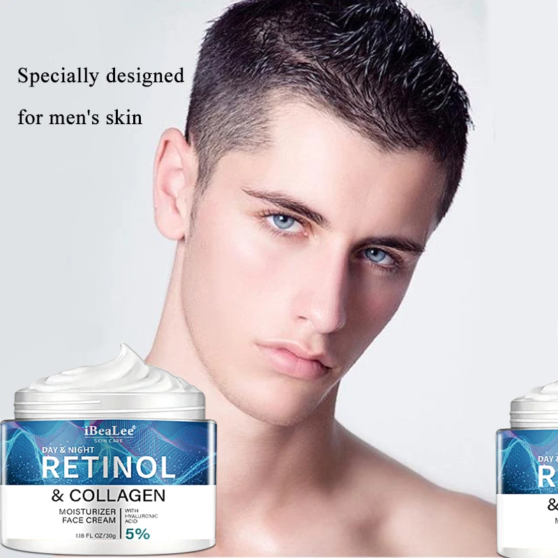 Crema al retinolo per uomo Rimuovi viso e collo Rassodante Idratante Pelle Crema viso al retinolo Trattamento viso idratante