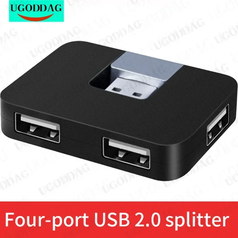 4 Ports Usb Hub Rotatable USB2.0 Docking Stations Multi USB Interface Splitter For Laptop PC Computer Macbook Air USB Hub