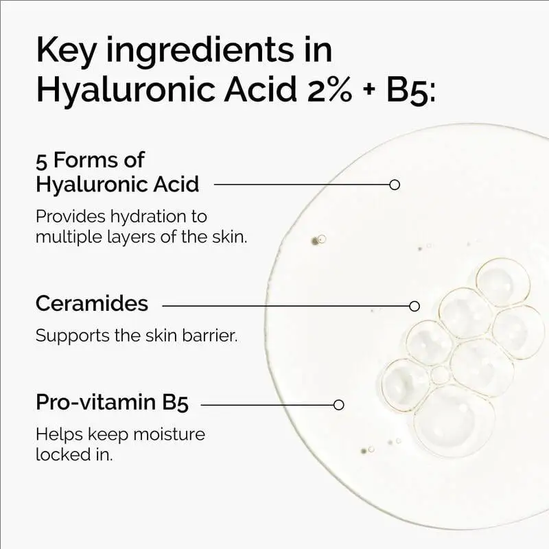 Hyaluronic Acid 2% + B5 Hydrating Serum with Ceramides Essence Liquid Fade Fine Lines Firm and Nourish Sensitive Skin 30ML view 5