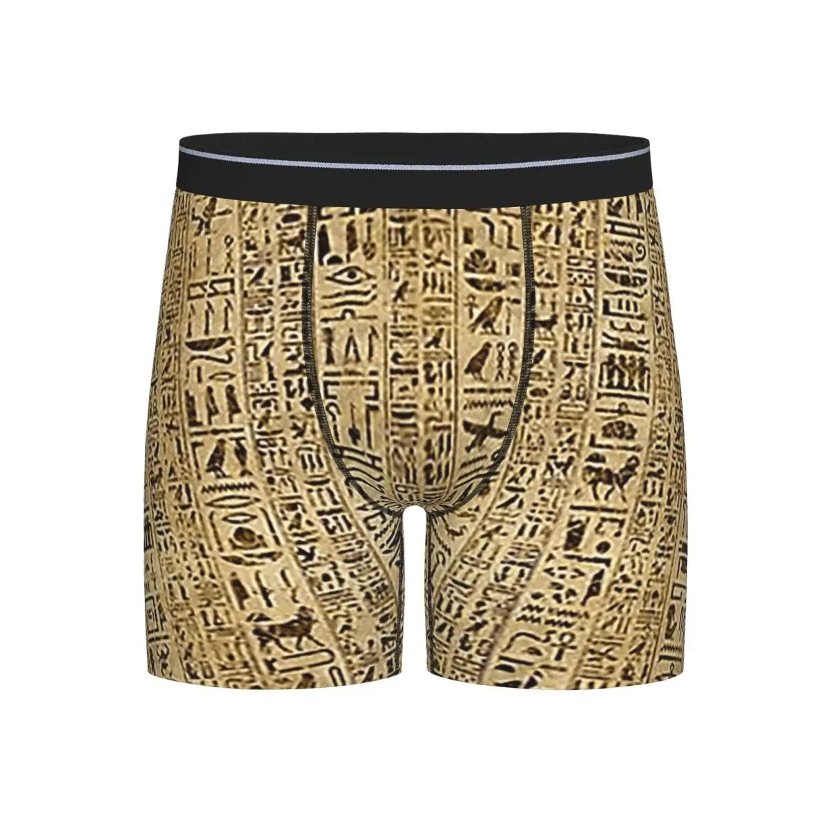 

Длинные трусы-боксеры, шорты, египетские иероглифы и божества, мужские вентилируемые трусы для Homme, мужские подарки бойфренду