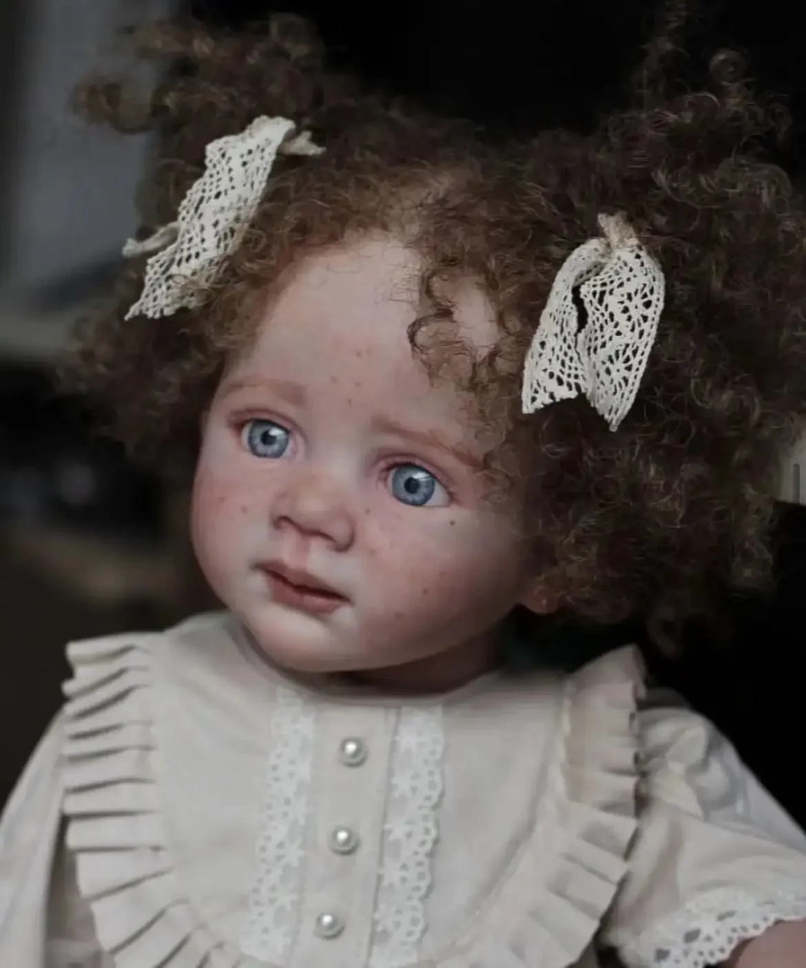 DLS – poupée bébé Reborn Fritzi personnalisée, 60cm, avec cheveux enracinés à la main, poupée déjà finie, cadeau de noël