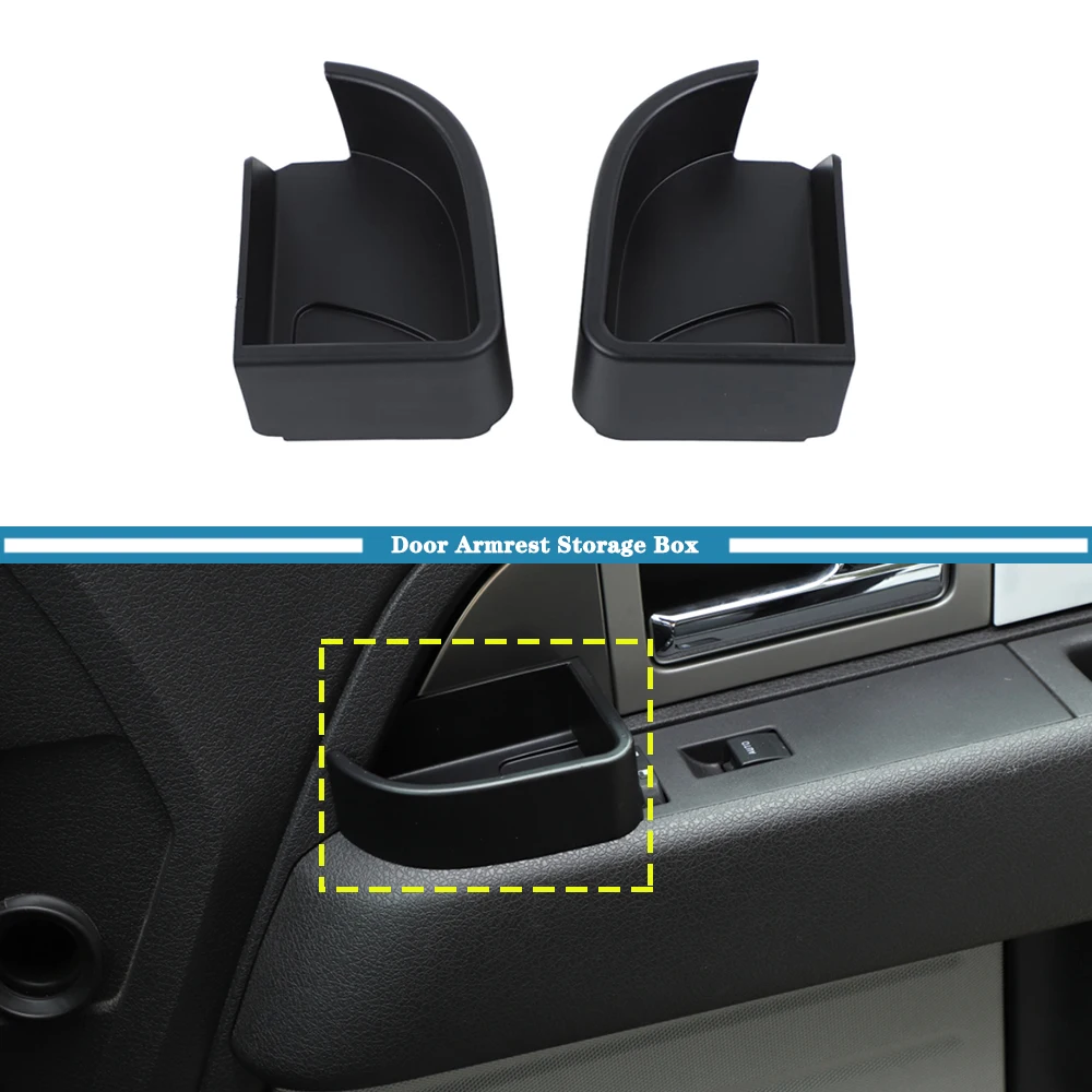 

Door Armrest Storage Box Organizer Tray for Ford F150 F-150 Raptor 2009 2010 2011 2012 2013 2014 Car Interior Accessory Black