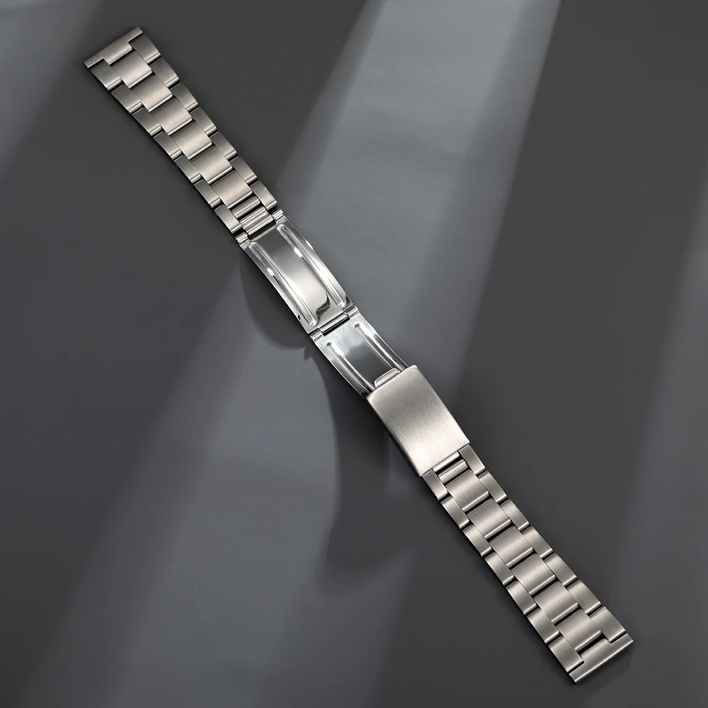 Stainless Steel 18mm 20mm Flat End Oyster Solid Bracelet Watch Strap Fit For Rlx Skx Watch