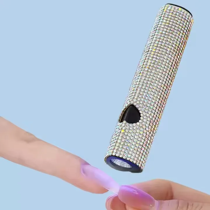10W Diamond Shape UV Nail Lamp Rechargeable Handheld Mini Nail Dryer Portable Gel Polish Curing Lamptools