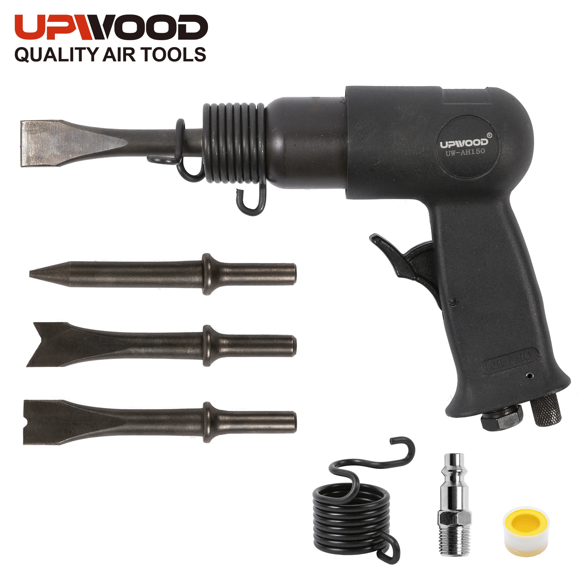 UW-AH150 Kit Martello Pneumatico 4 Scalpelli 4500SPM Martello Pneumatico Pala Strumento Scalpello Pneumatico Pala Pneumatica Utensili Pneumatici