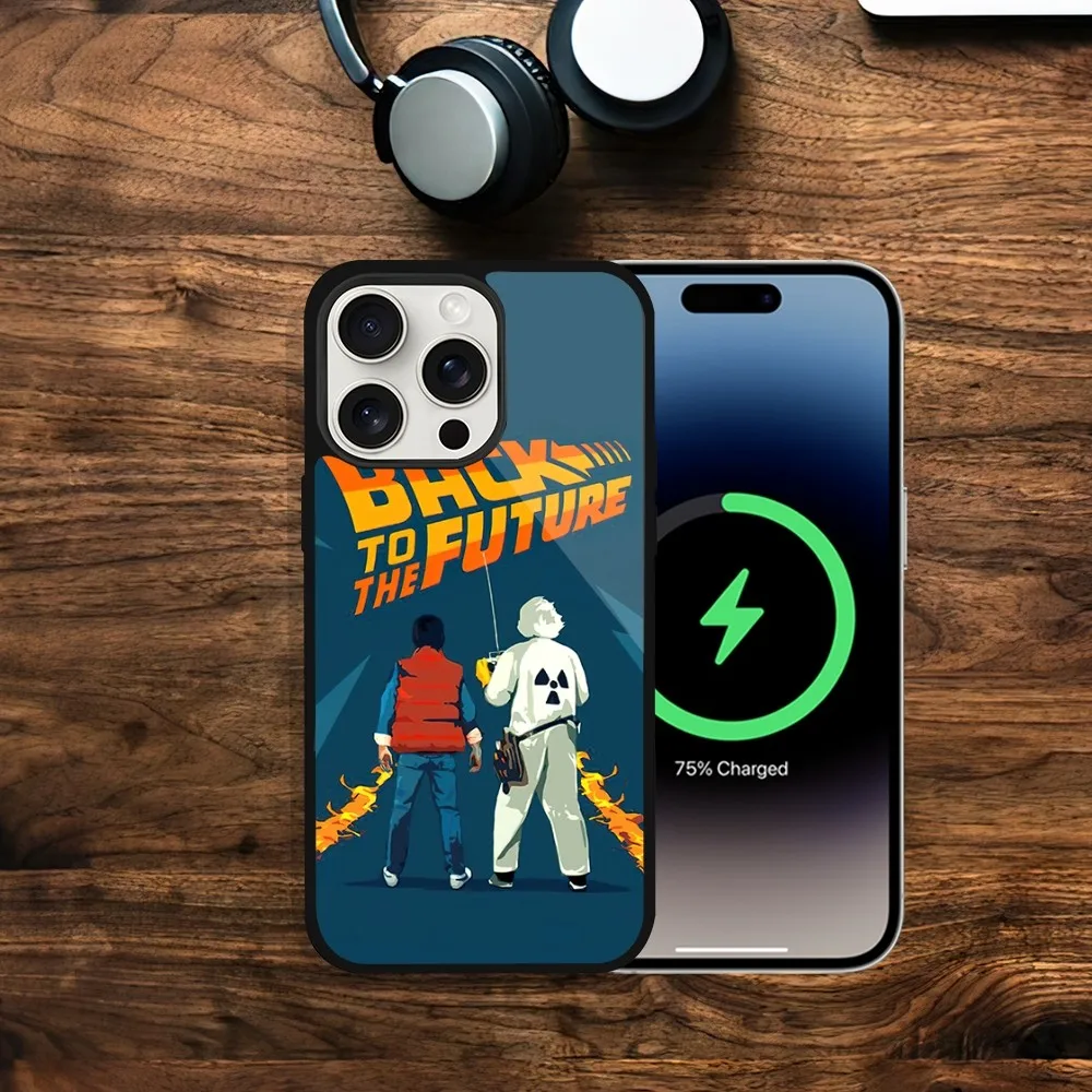 Movie B-Back to the F-Future Phone Case For iPhone 11 13 12 14 15 Plus Max Pro Magsafe Magnetic Wireless Charging shell