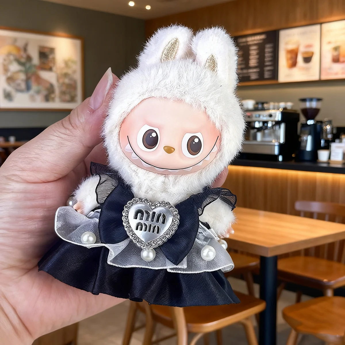 ﻿   [بدون دمية] ملابس دمية قطيفة لـ Mini Labubu 4.0 لوليتا فستان الأميرة إكسسوار ملابس دمية هدايا عصرية
