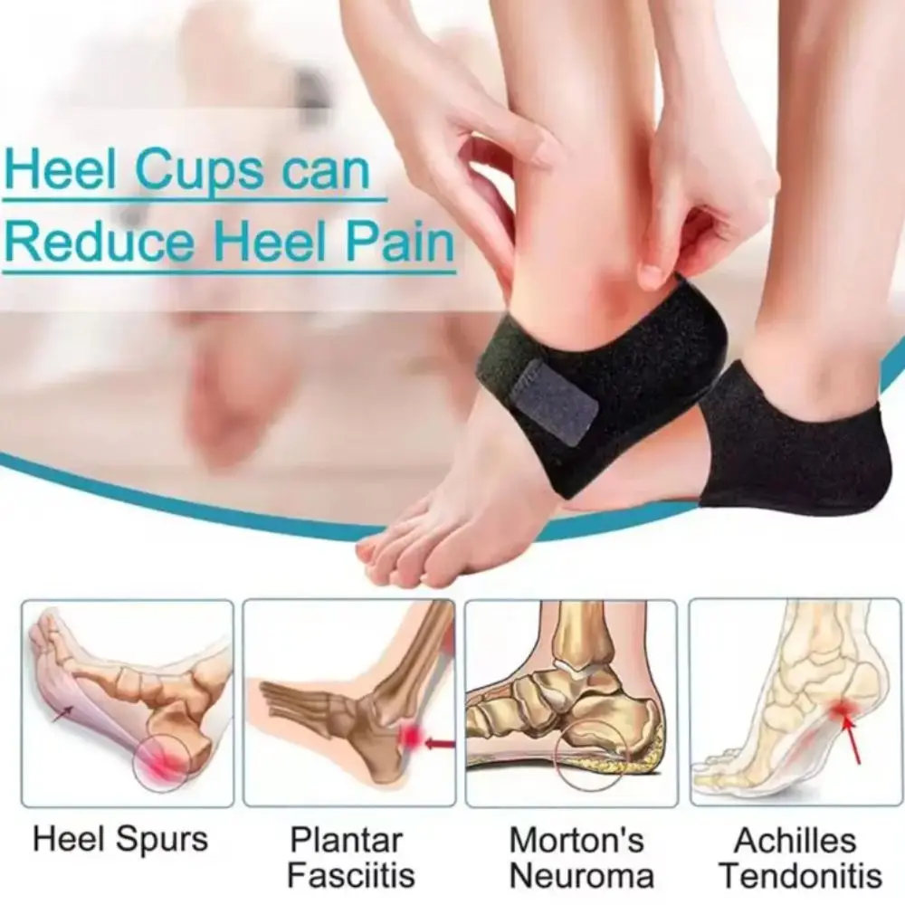 Adjustable Straps Silicone Heel Pads Gel Material Support Cushion Heel Inserts Shock Absorption Heel Socks Leg Pressure