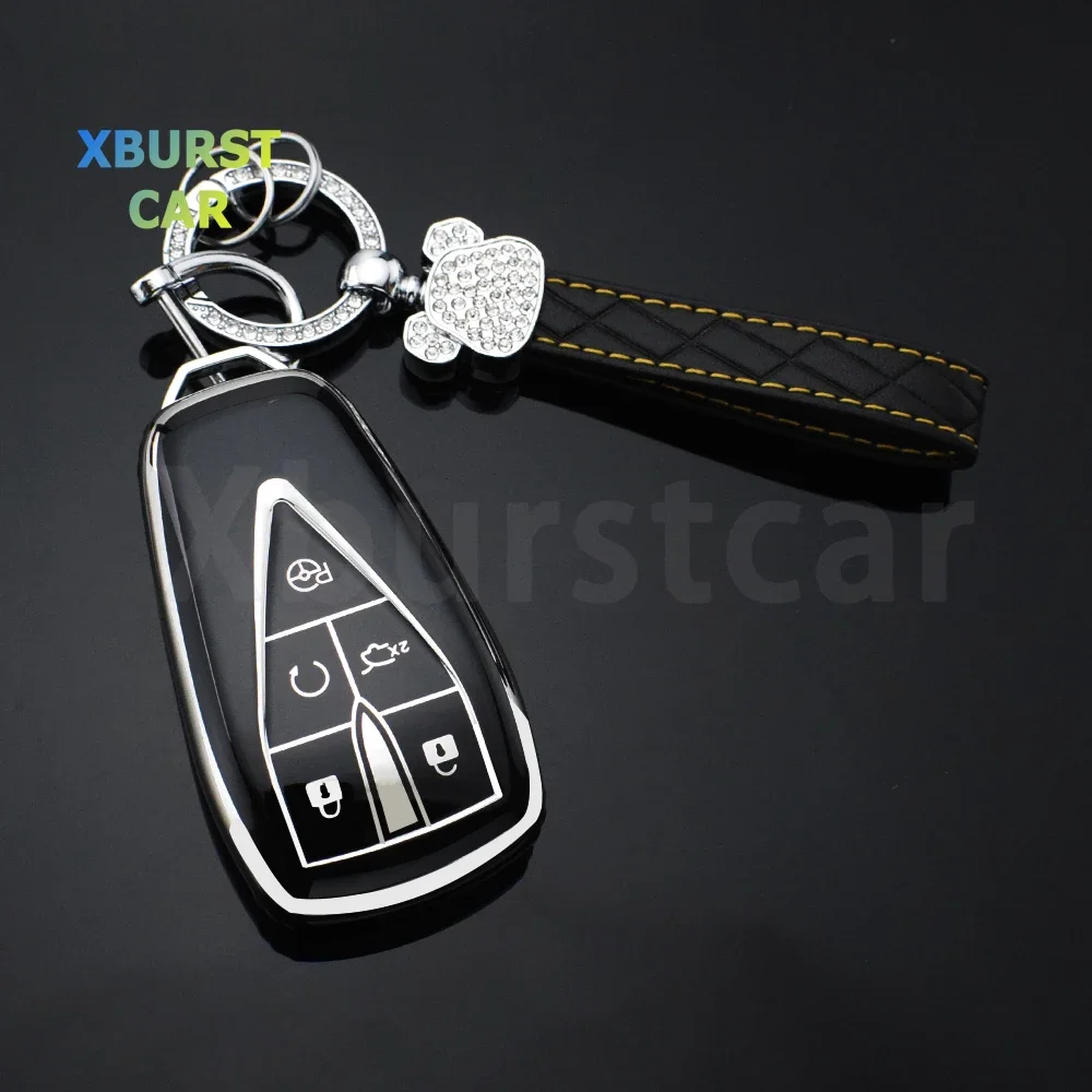 5 Buttons TPU Car Remote Key Case Cover Auto Shell Fob Holder Bag for Changan CS35PLUS CS55PLUS CS75 PLUS Eado UNI-T UNI K