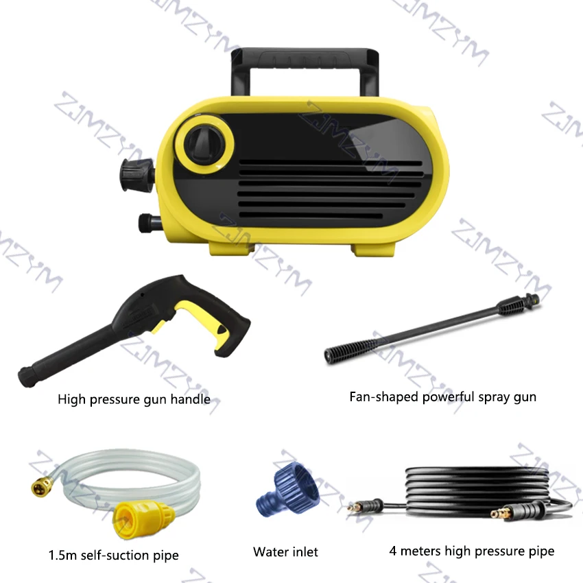 1400W Car Washer High Pressure Washer Multi-purpose Car Washing Tool 220V Car Cleaning Tool Portable Car Water Gun Car Detailing