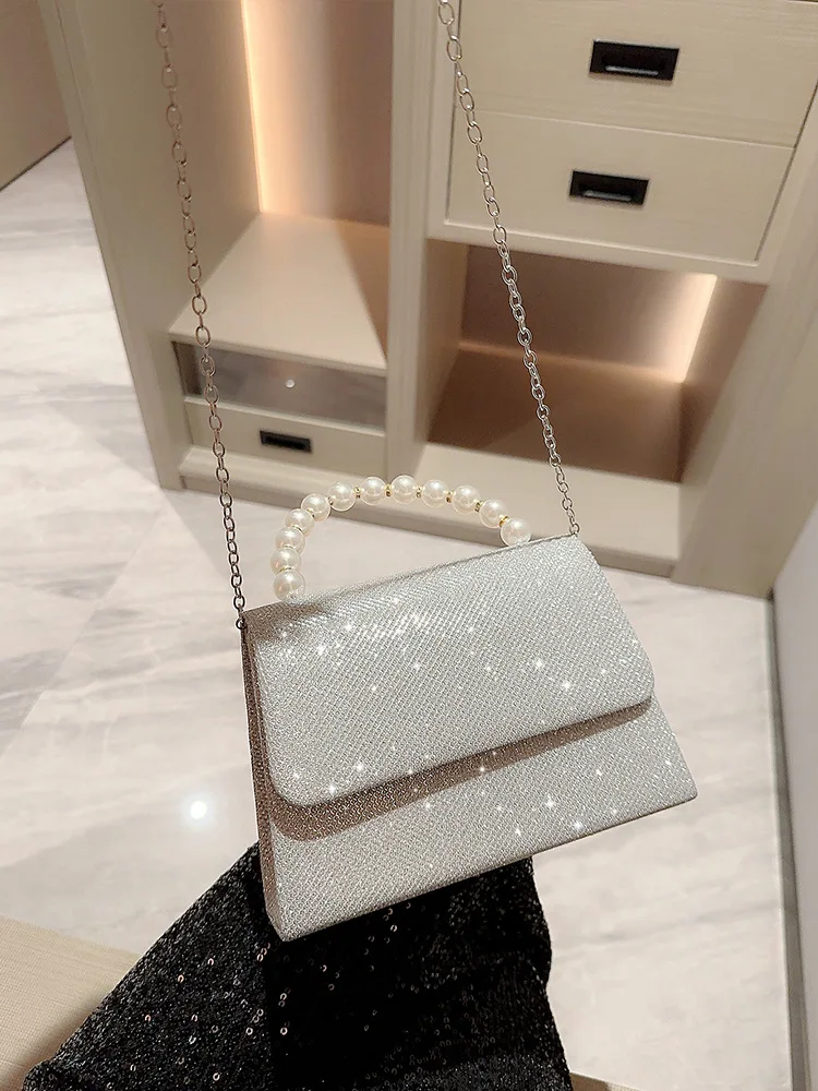 2023 New Diamond Square Dinner Handbag for Women's Water Diamond Banquet with Evening Dress Bag for Celebrity Qipao Small Bag