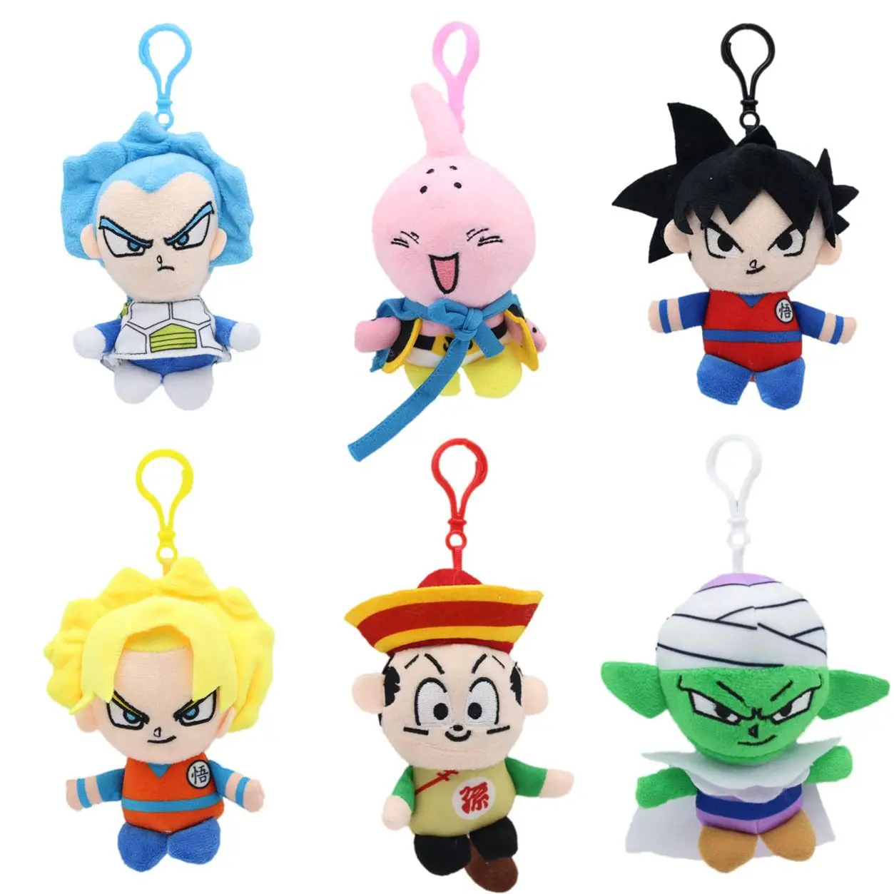 Periféricos del anime DragonBall, Son Goku, Vegeta, Piccolo, Majin Buu, muñeco de peluche de algodón de 10 cm, lindo regalo para amigos.