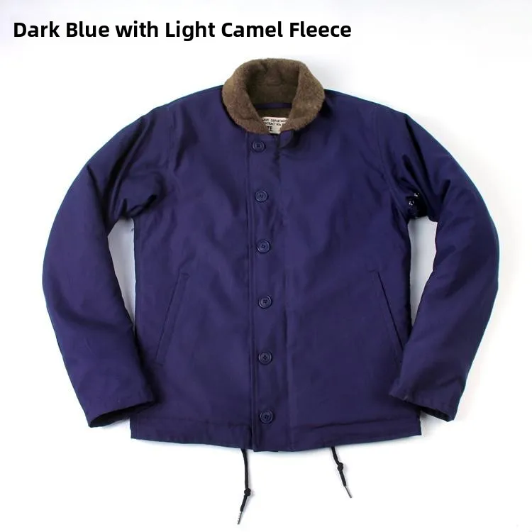 

Мужское зимнее теплое повседневное модное молодежное хлопковое пальто с длинными рукавами Blue Thiened Pure Cotton N De Jaet