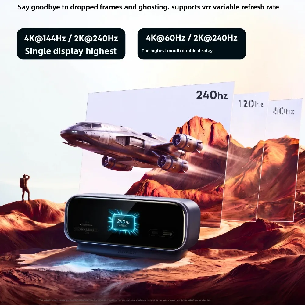 ANKER 10‑in‑1 Docking Station 240Hz High Refresh Smart Display PD100W Fast Charging USB3.2 HDR10 Gigabit LAN Port for Macbook
