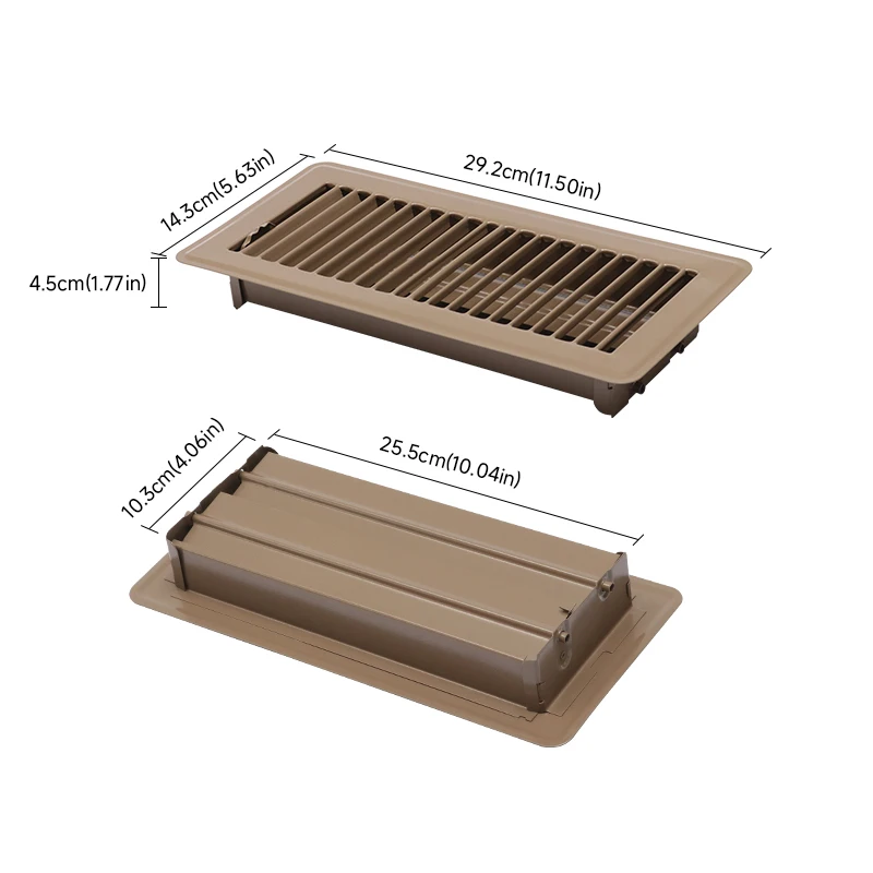 Floor Ventilation Opening, Floor's Air Supply Grille, Suitable for Heating, Cooling and Ventilation Outlets in Homes and Offices
