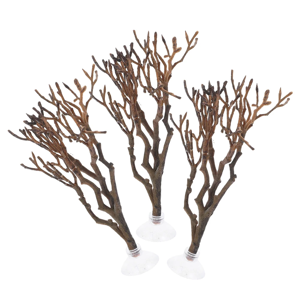 

3 Pcs Fish Tank Decoration Small Branches Lifelike Moss Tree Coral Aquarium nament Reptile Terrarium Decor Safe Durable Easy