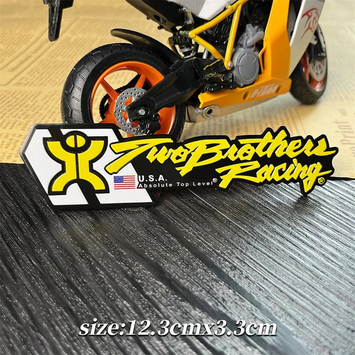 2PCS Motorcycle Stickers for Two Brothers Racing Aluminium Alloy Heat-resistant Moto Motocross Scooter Exhaust Pipe Refit Decal