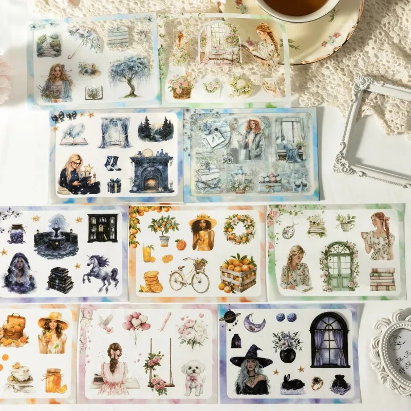 

18 шт. набор наклеек Manor Tour Manor Plant фон письменные принадлежности пишущий фон наклейки для скрапбукинга 161*131 мм