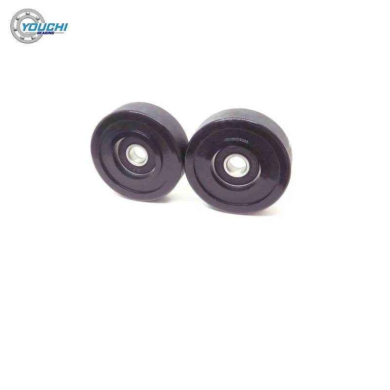 5pcs PU Bearing Rollers 45mm PU60845-14 Glue Coated Bearing Pulleys 8x45x14 Polyurethane Flat Guide Wheel 8*45*14